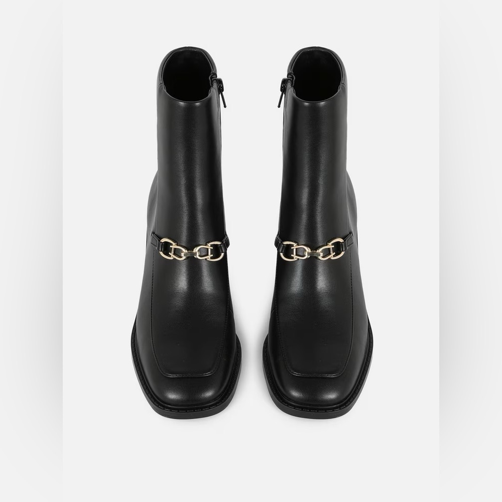 Primark Rita Ora Chain Detail Block Heel Boots
